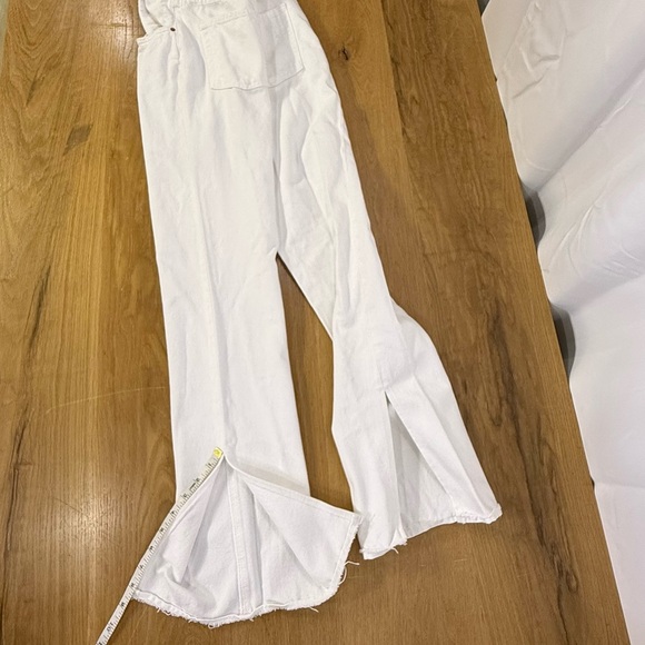 GRLFRND Jeans The Harlow High Rise Bootcut Slit Hem white denim Size 27 / 4 - Picture 9 of 15